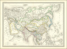 Asia Map By Adolphe Hippolyte Dufour