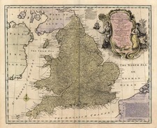 Europe and British Isles Map By Emanuel Bowen