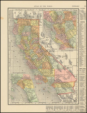 Nevada and California Map By Rand McNally & Company