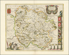 British Counties Map By Johannes Blaeu