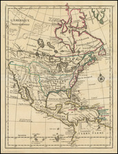 North America Map By Georges Louis Le Rouge