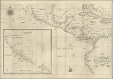 (California and Central America) Carta prima Generale d'America dell India Occidentale e mare de Zur By Robert Dudley