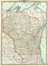 Midwest Map By George F. Cram