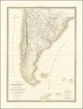 Carte De La Plata Du Chili et de La Patagonia . . . 1828 By Alexandre Emile Lapie