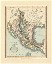 Texas, Plains, Southwest, Rocky Mountains, Mexico and California Map By John Cary