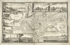 British Counties Map By John Rocque