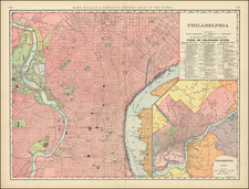 Philadelphia Map By William Rand  &  Andrew McNally