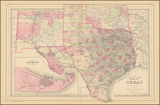 Texas and Oklahoma & Indian Territory Map By O.W. Gray