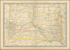 South Dakota Map By William Rand  &  Andrew McNally