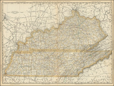 Kentucky and Tennessee Map By Rand McNally & Company