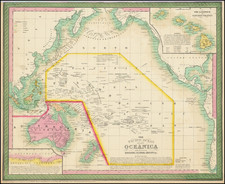 Pacific Ocean, Pacific and Oceania Map By Thomas, Cowperthwait & Co.