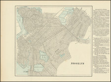 New York State Map By George F. Cram