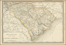 Rand McNally & Co.'s New Map of South Carolina By Rand McNally & Company