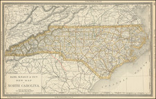 North Carolina Map By Rand McNally & Company