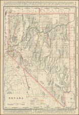 Nevada Map By George F. Cram