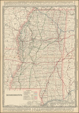 Mississippi Map By George F. Cram