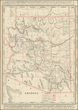 Arizona Map By George F. Cram