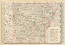 Arkansas Map By George F. Cram