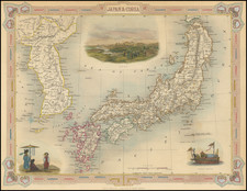 Japan and Korea Map By John Tallis