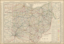 Ohio Map By George F. Cram