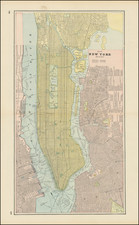 New York City Map By George F. Cram