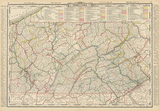 Pennsylvania Map By George F. Cram