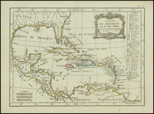 Florida and Caribbean Map By Charles Francois Delamarche