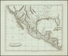 Texas, Southwest, Rocky Mountains and California Map By John Pinkerton / Jean-Nicolas Buache