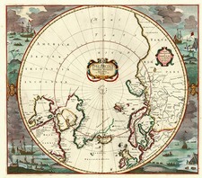 Northern Hemisphere, Polar Maps and Scandinavia Map By Frederick De Wit