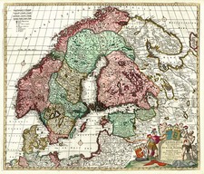 Europe, Baltic Countries and Scandinavia Map By Johannes Covens  &  Cornelis Mortier