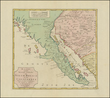 Arizona, Mexico, Baja California and California Map By Isaak Tirion