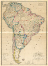 Colombia Prima or South America Drawn from the Large Map in Eight Sheets By Louis Stanislas D'Arcy Delarochette . . .  By James Wyld