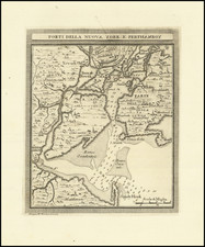 New York City, New York State, New Jersey and American Revolution Map By Gazzetiere Americano