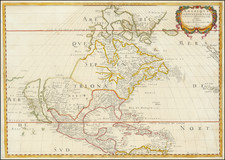 Midwest, North America and California as an Island Map By Nicolas Sanson