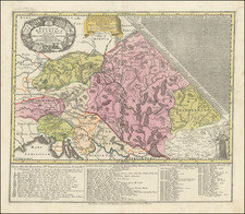 Austria, Hungary, Romania and Croatia & Slovenia Map By Matthaus Seutter