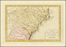 [ Carolinas & Georgia ]  Carte De La Caroline Et Georgie . . . By A. Krevelt