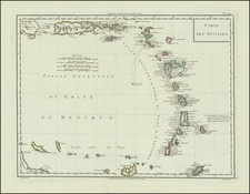 Puerto Rico, Virgin Islands and Other Islands Map By Pierre Antoine Tardieu