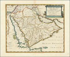 Middle East and Arabian Peninsula Map By Pierre Mariette - Nicolas Sanson