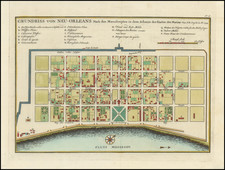 Louisiana and New Orleans Map By Jacques Nicolas Bellin