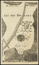 Midwest, Michigan and Eastern Canada Map By Baron de Lahontan