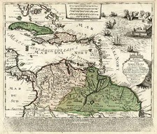 Southeast, Caribbean, Central America and South America Map By Gottfried Jacob Haupt