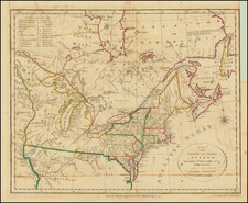 New England, Pennsylvania, Midwest, Illinois, Indiana, Ohio, Michigan, Minnesota, Wisconsin, Eastern Canada and Western Canada Map By John Stockdale / Jedidiah Morse