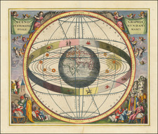 (Ptolemaic Solar System) Scenographia Systematis Mundani Ptolemaici . . .  By Andreas Cellarius