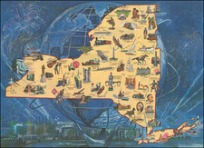 New York State and Pictorial Maps Map By Homer Hill