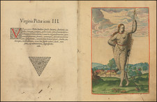 (Tatooed Pictish Warrior Woman) Virginis Pictae icon III By Theodor De Bry