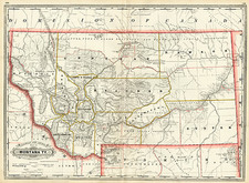 Plains and Rocky Mountains Map By George F. Cram