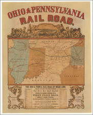 Pennsylvania, Midwest, Illinois, Indiana, Ohio and Michigan Map By Anonymous