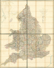 England Map By Aaron Arrowsmith / G.F. Cruchley