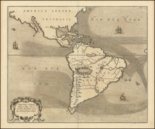 Mappa Fluxus et Refluxus rationes in Isthmo Americano in Freto Magellanico, caeteris que Americae Littoribus exhibens By Athanasius Kircher