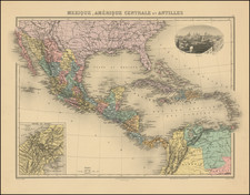 Southwest and Mexico Map By Jean Migeon